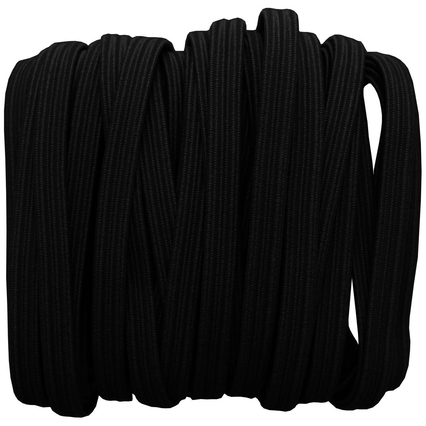 5m x 5mm elastic band black Rubber braid Cooking Festival e.g. for Masks Mouthguard