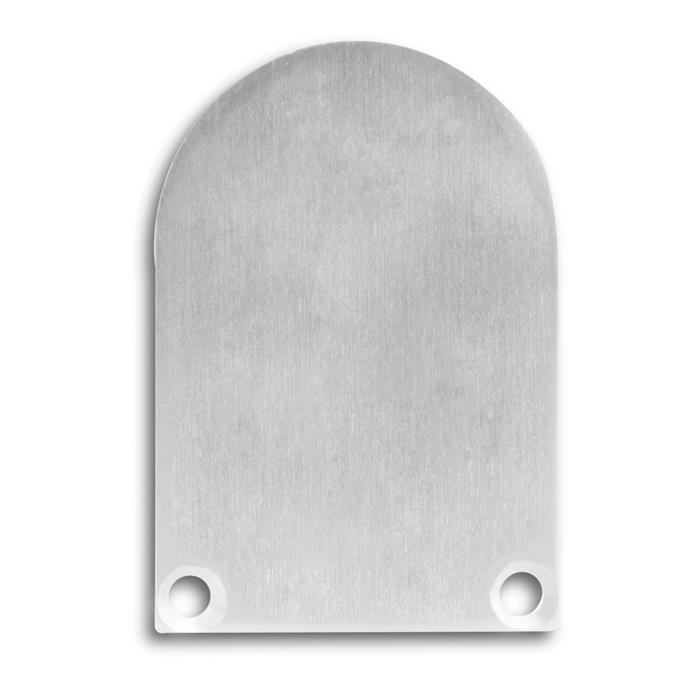 2x Endkappe E50 Aluminium für Profil PN6 mit Abdeckung C13 Silber