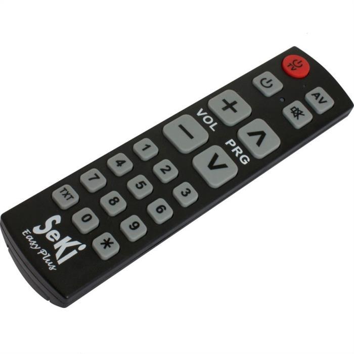 Universal Remote control SeKi Easy Plus black Able to learn for seniors + children
