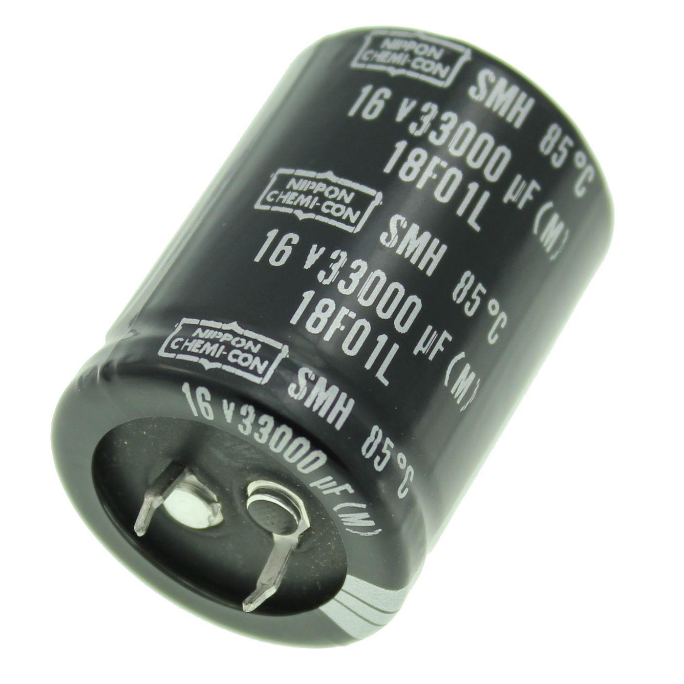 Snap-In Electrolytic capacitor Radial 33000µF 16V 85°C SMH16VN333M30X40T2 d30x40mm 33000uF