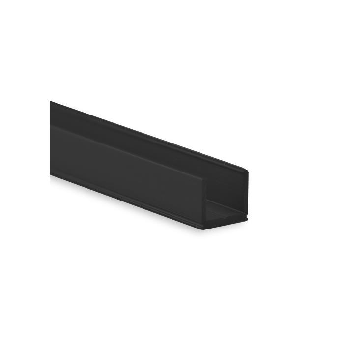 2m LED profile PO18 Black 7,8x7mm Aluminium Mounting profile for 6mm LED strips