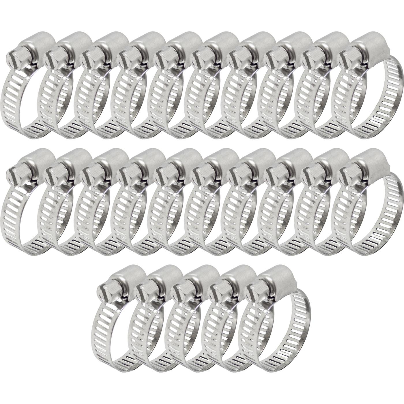 25x Schlauchschelle Edelstahl V2A 201 16-25mm Rohrschelle Halterungsschelle