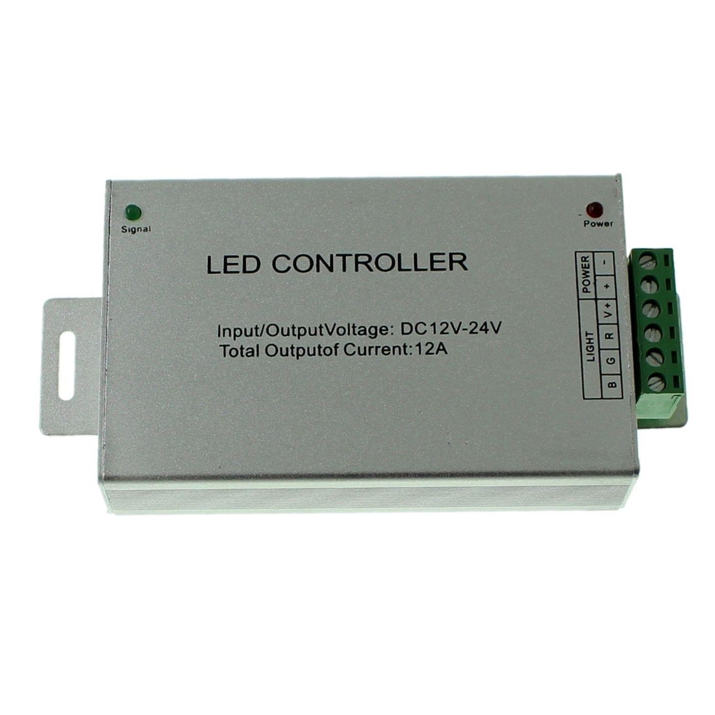 RGB LED 24Key Controller 12...24V 144W for colour changing strips 4-Pin