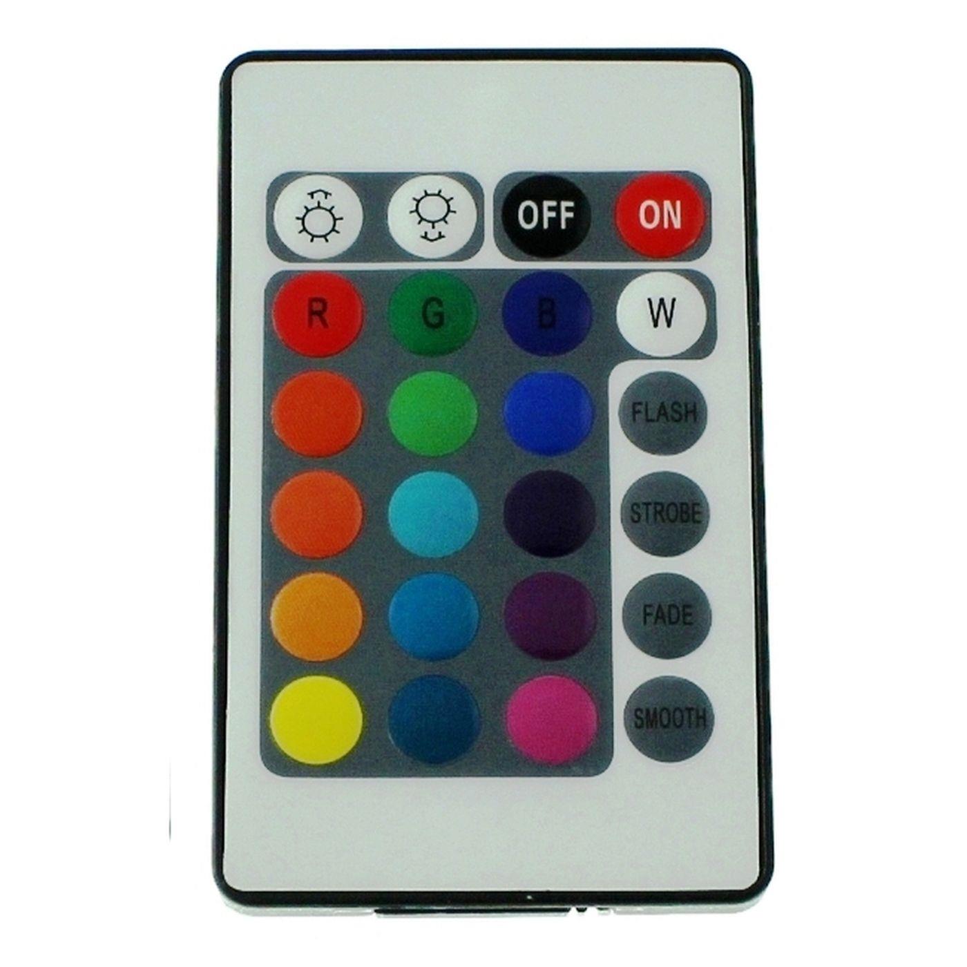 Mini RGB LED 24Key Controller 12V 72W for colour changing strips 4-Pin plug + play