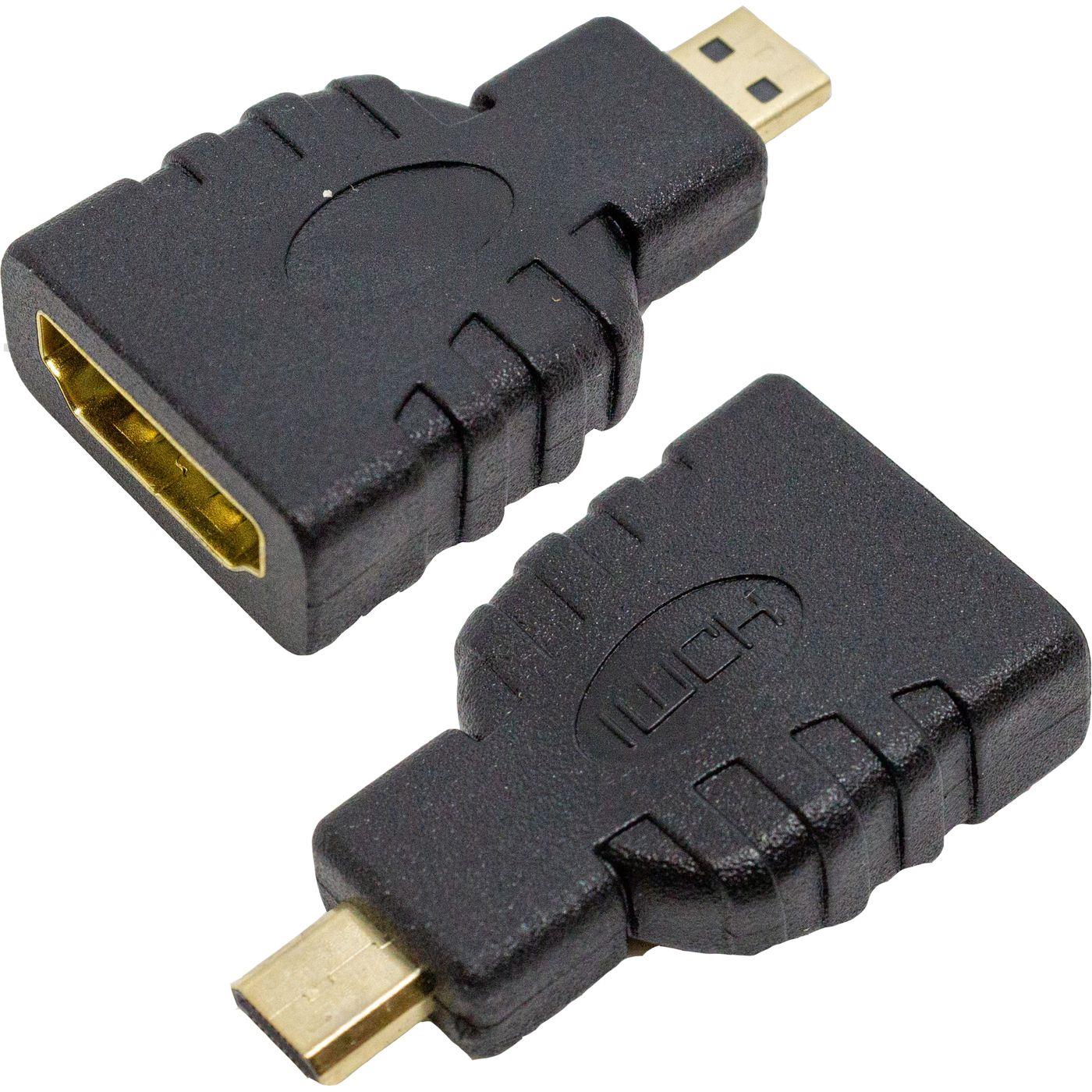 HDMI Adapter Socket to Micro HDMI Plug FULL HD gold plated Contacts for Projector