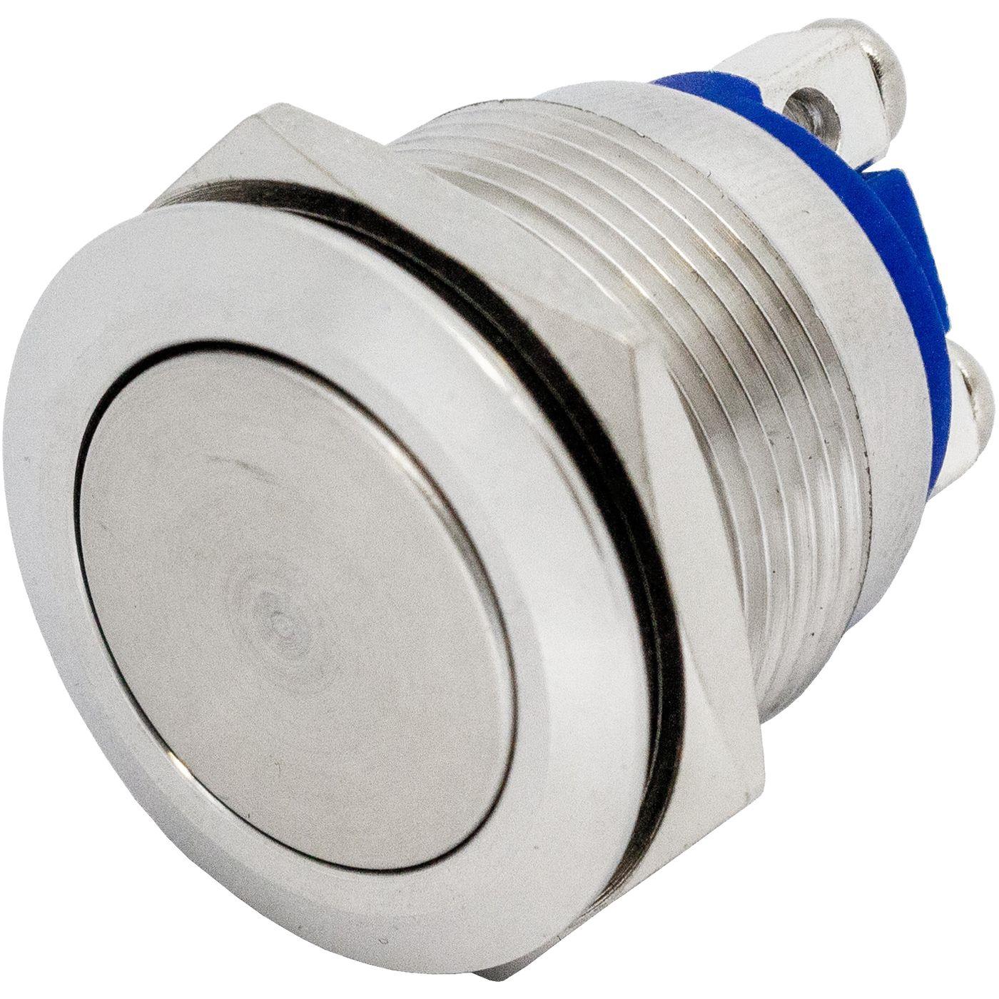 Stainless steel Push button domed Ø16mm IP65 Screw Connection 250V 3A Vandal-proof