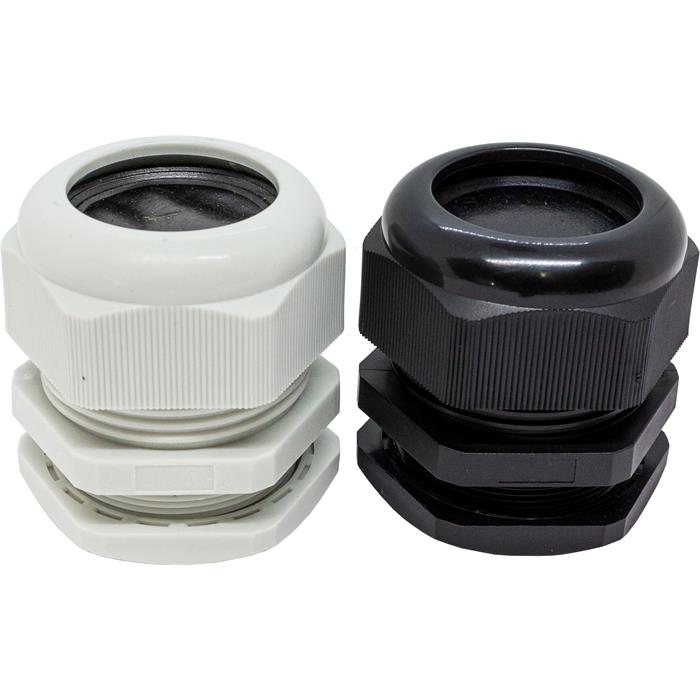 2x Cable gland M50 black IP67 metric 32-38mm