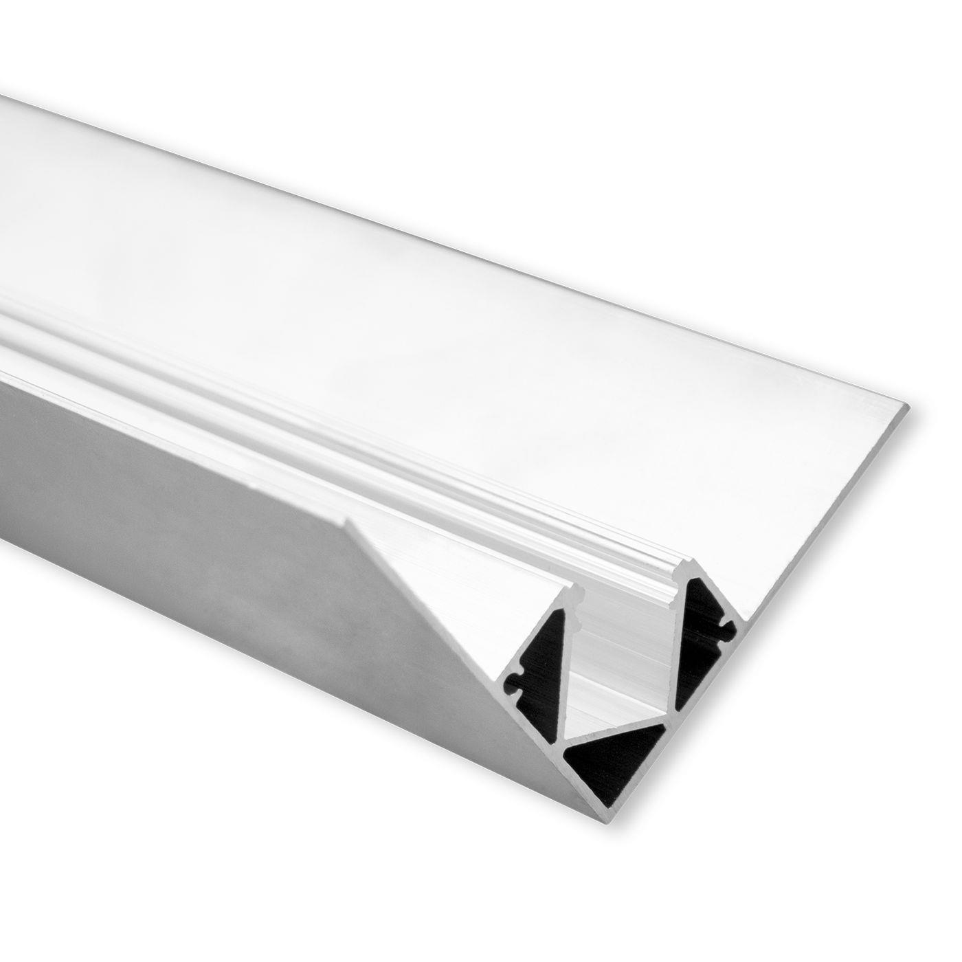 2m LED profile TBP6 Silver 43,7x43,7mm Aluminium Drywall profile for 14mm LED strips
