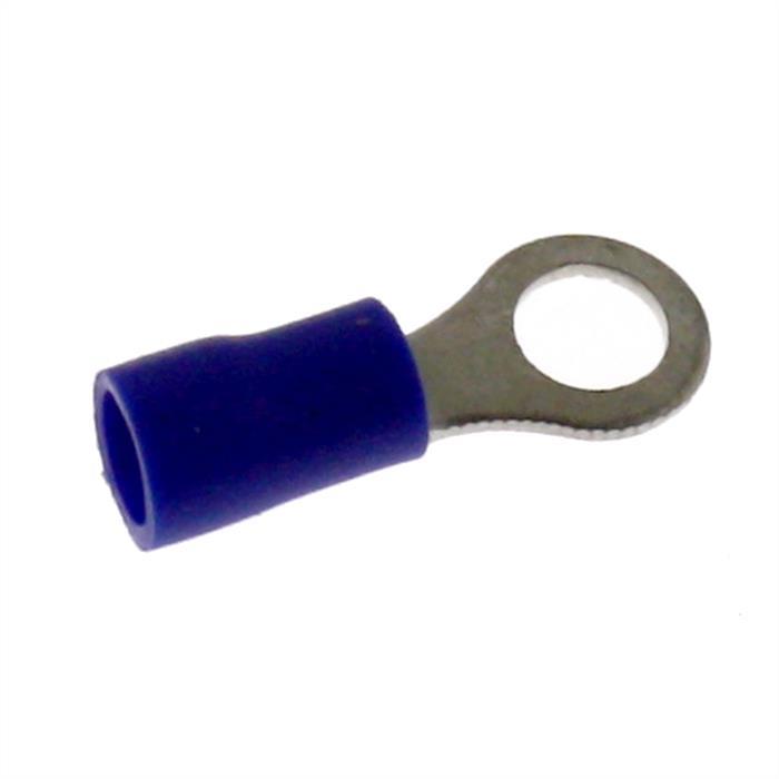 25x Ring cable lug partially insulated 1,5-2,5mm² Hole diameter M5 Blue Ring lug Copper tinned