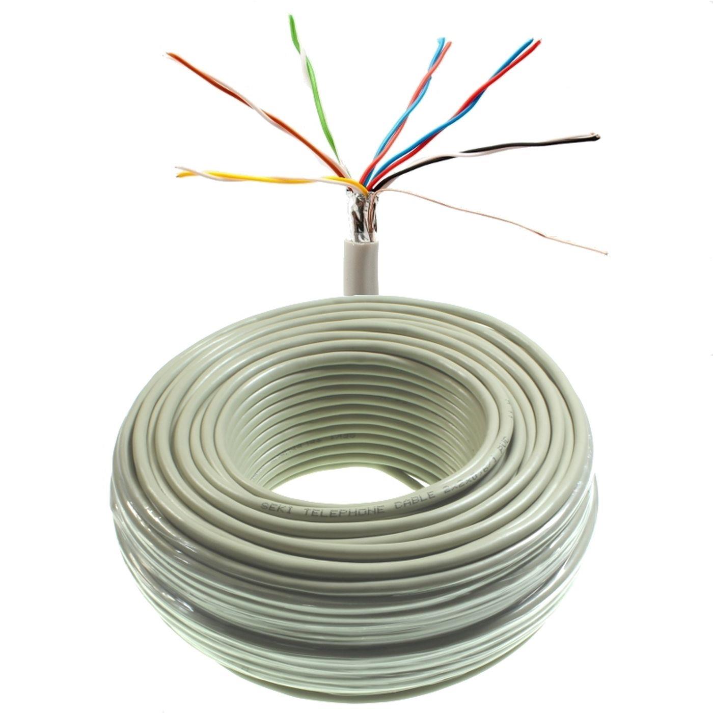 50m Telephone cable 6x2x0,6mm JYSTY 12 Wires ISDN Telecommunication cable Installation Cable J-Y(ST)Y