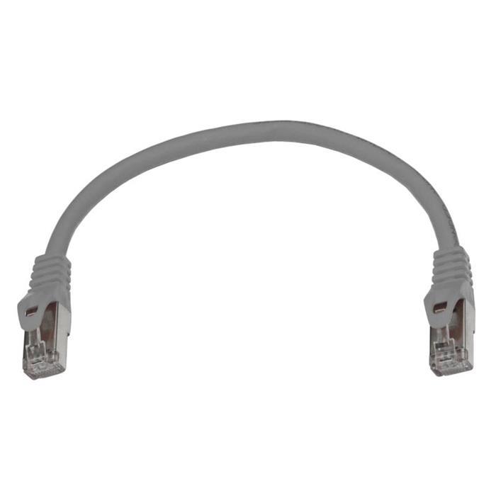 0,25m RJ-45 Network cable Patch cable CAT7 grey S/UTP Ethernet DSL LAN CAT.7