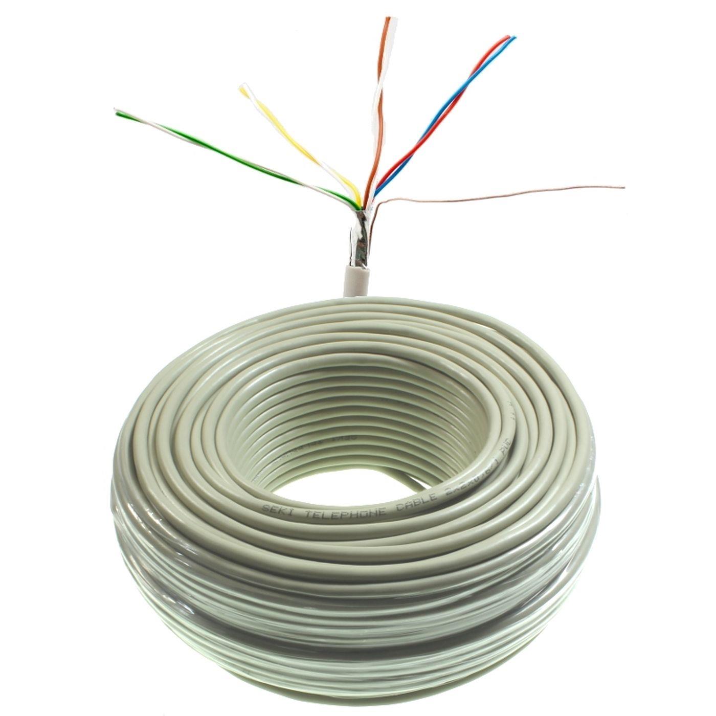 50m Telephone cable 4x2x0,6mm JYSTY 8 Wires ISDN Telecommunication cable Installation Cable J-Y(ST)Y