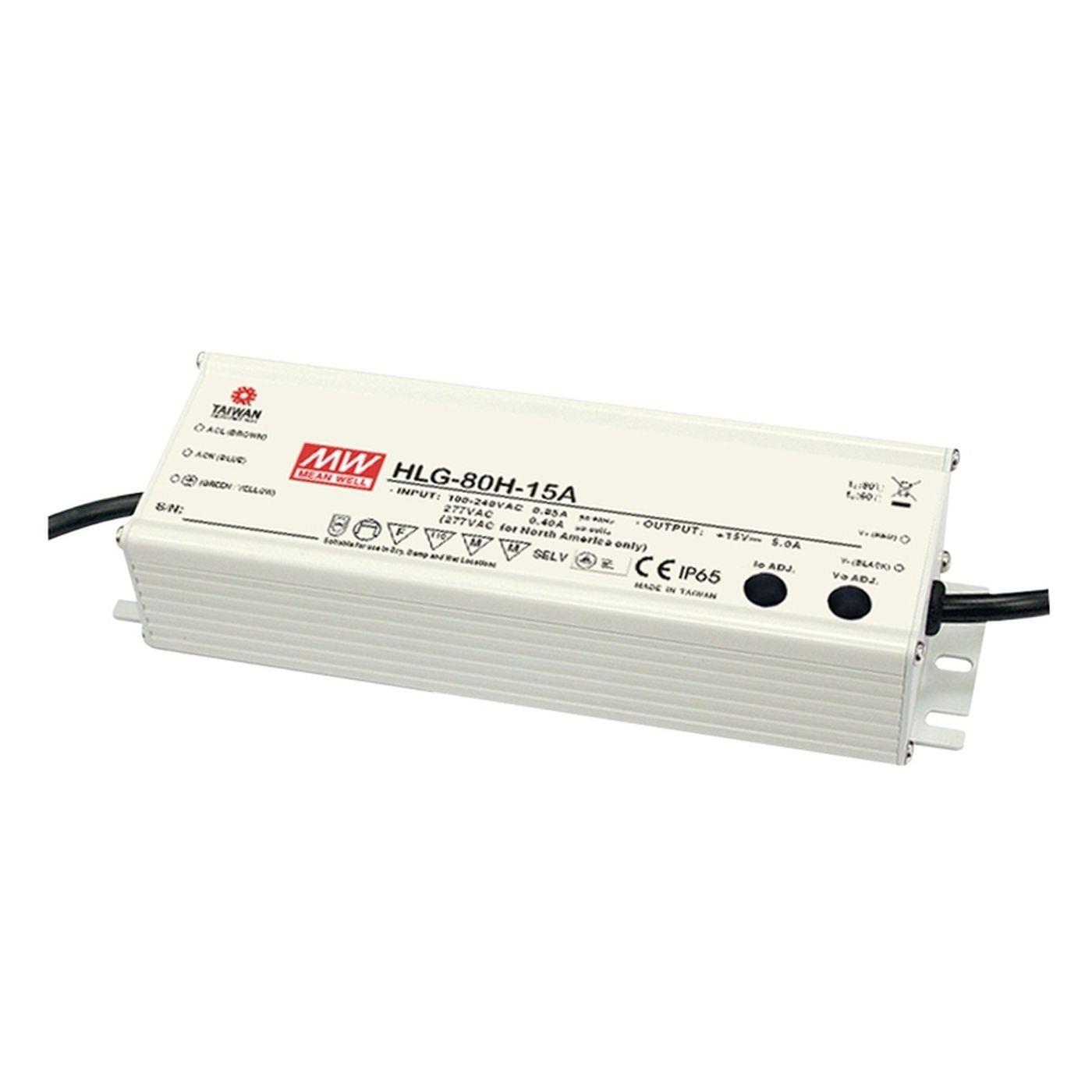 HLG-80H-24B 81W 24V 3,4A LED power supply Transformer Driver IP67 Dimmable 0-10V PWM