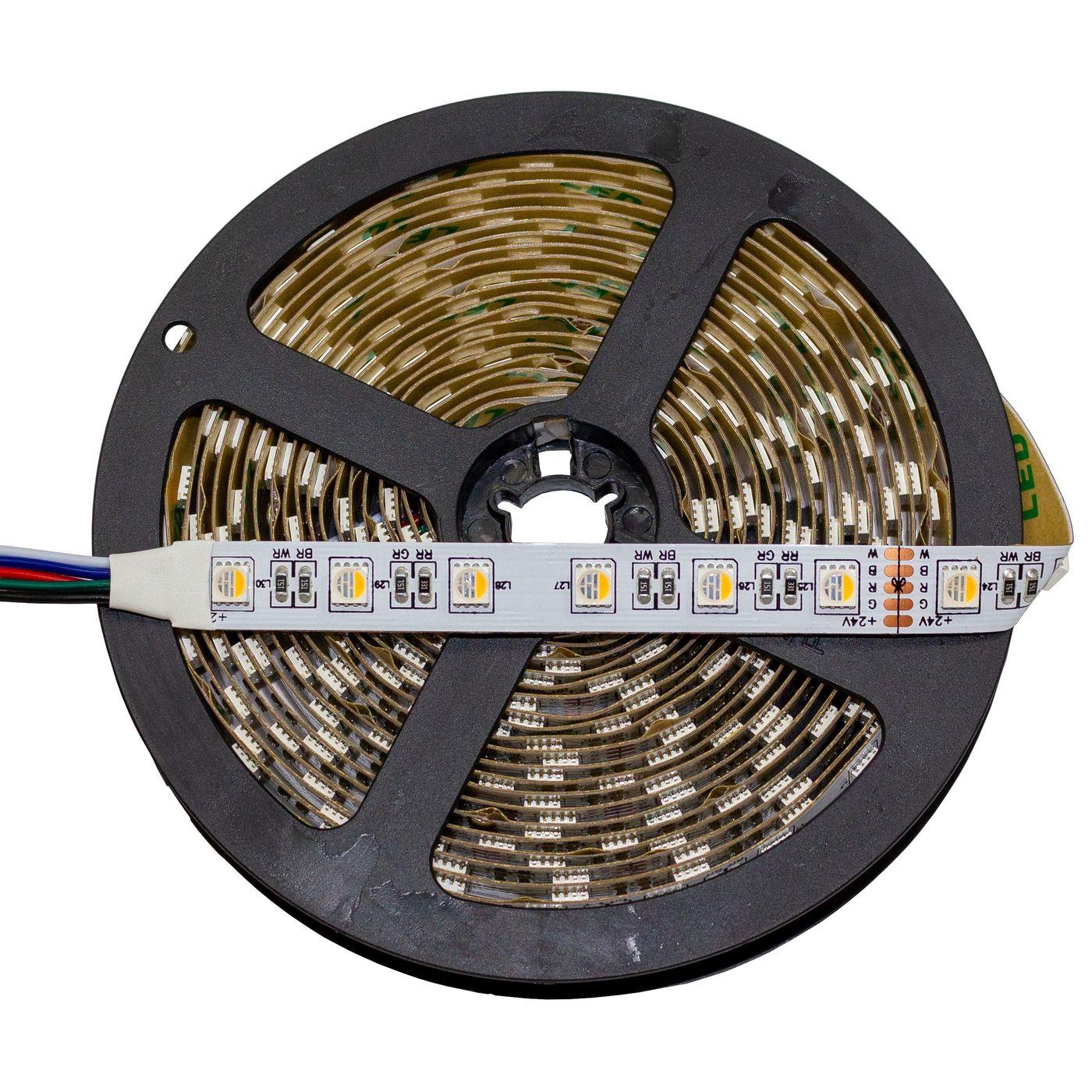 5m (500cm) RGBWW 3000K 4in1 LED Streifen Band Leiste 24V IP20 300LEDs 60LED/m SMD5050