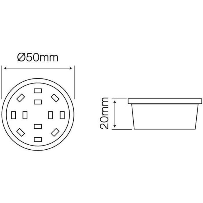 LED Spotlight Module dimmable 5W Cold White 6500K 400lm Lamp 110° 50x20mm GU10 MR16 Replacement 230V AC SMD 2835 CRI80+
