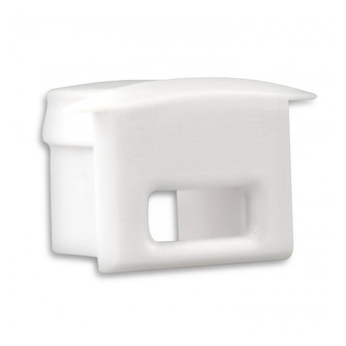 End cap with cable gland E8 Plastic For profile PL3 White