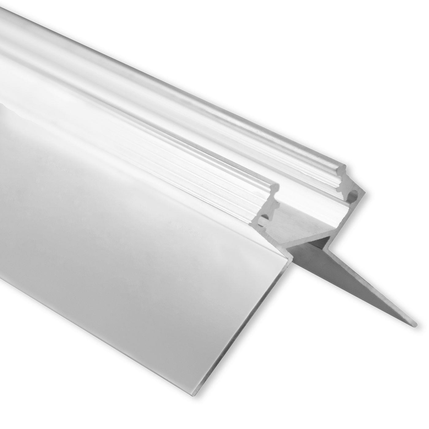 2m LED Profil TBP7 Silber 37,9x37,9mm Aluminium Trockenbauprofil für 12mm LED Streifen