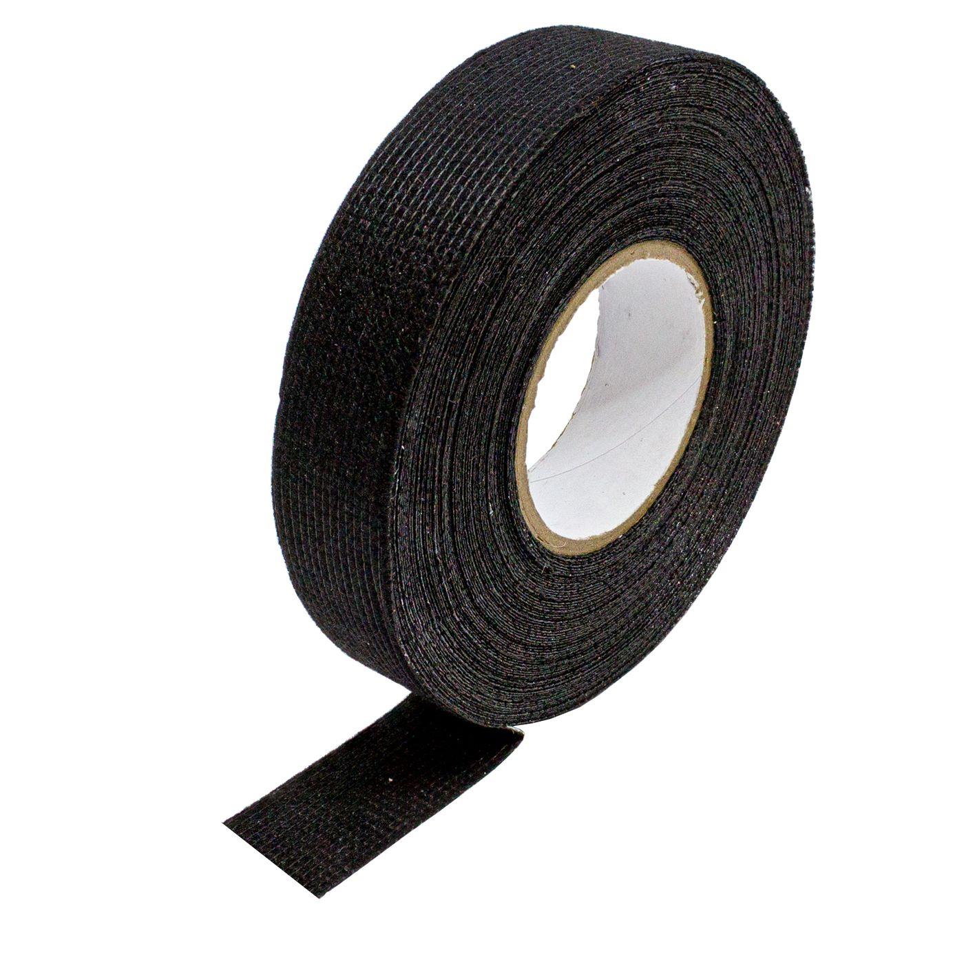 15m Gewebeband für Kabelbäume 19mm Textilband schwarz PET Wolle 0,30mm