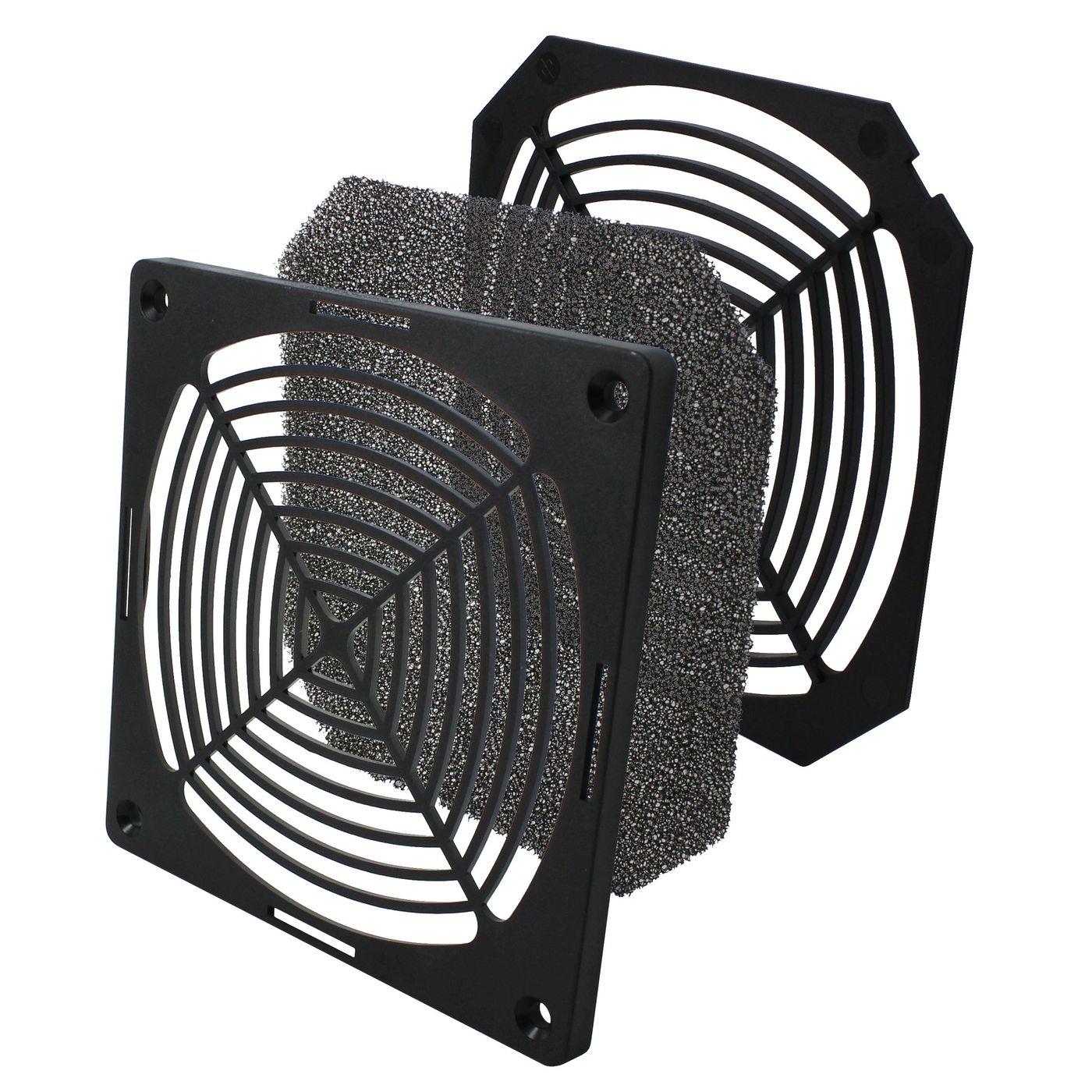 Plastics Fan grille with Filter element 120x120mm 120mm