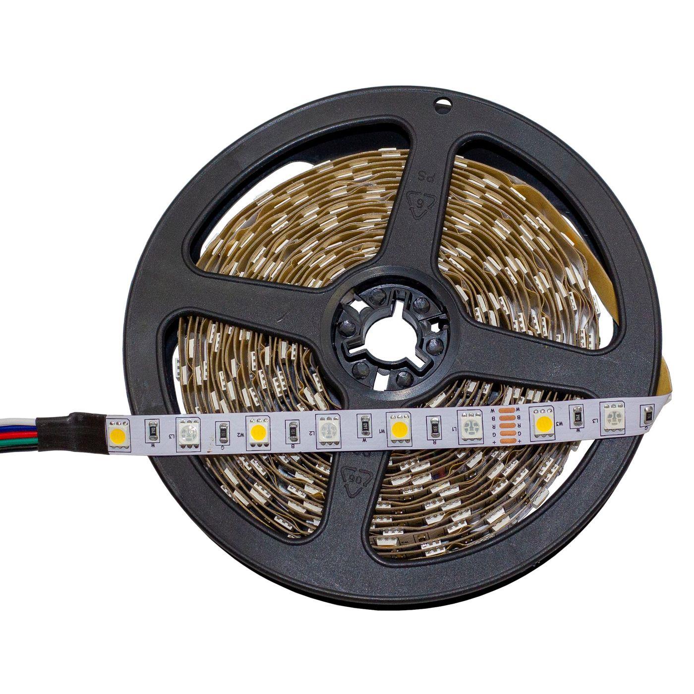 5m (500cm) RGBW 6000K LED Streifen Band Leiste 12V IP20 300LEDs 60LED/m SMD5050