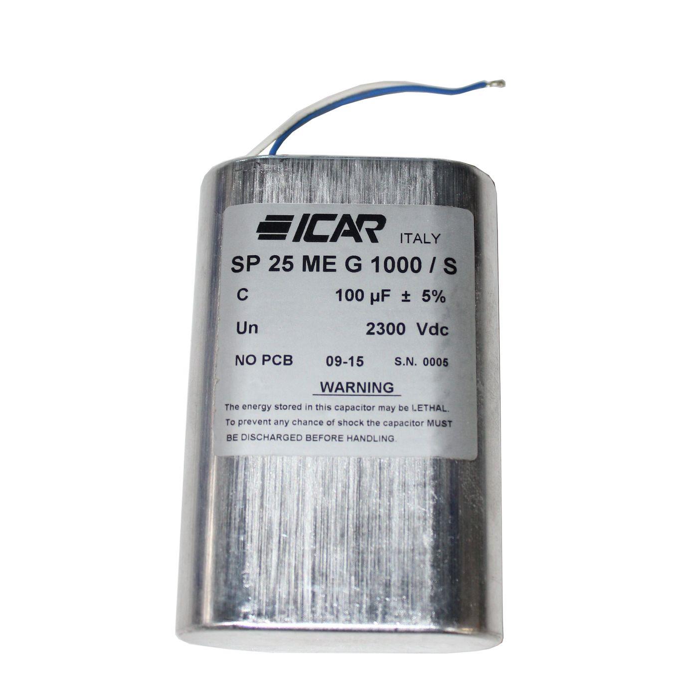 Hochspannungskondensator 100µF 2300V ICAR SP25MEG1000S