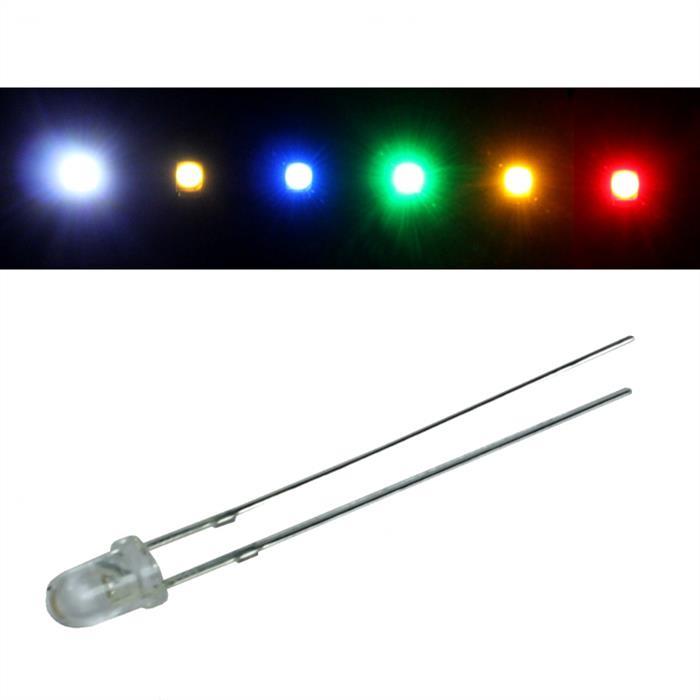 50x Superhelle LEDs 3mm Warm Weiß 3000K 20mA 3,2V 4000…6000mcd 30° Konventionelle LED