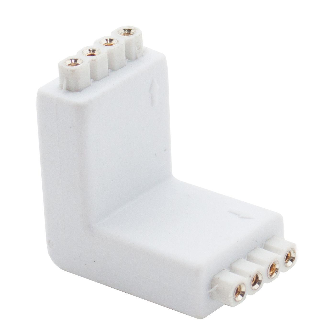 RGB LED Steck Eckverbinder 3D 4 Pin Buchse 13x6mm 3D 90° "L" Verbinder