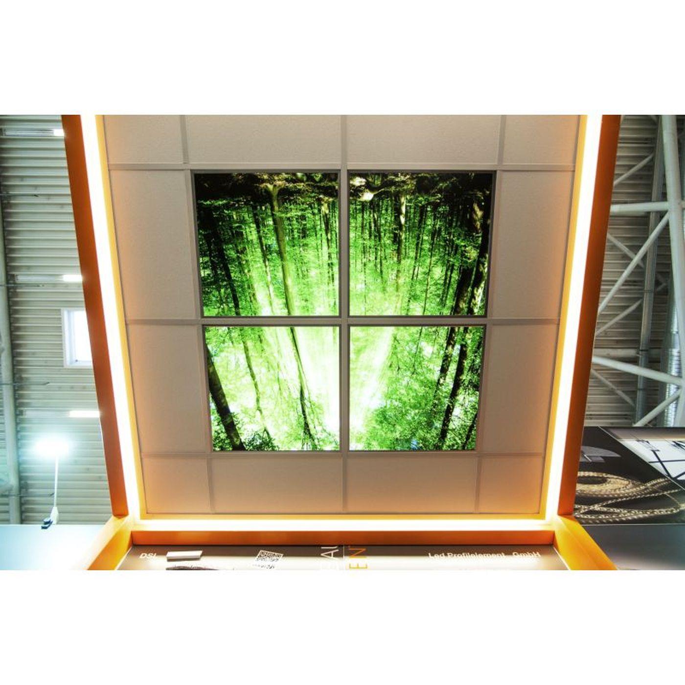 2m LED Trockenbauprofil WRD-40 für Einbau in abgehängte Rasterdeckensysteme Stahl Zinkblech
