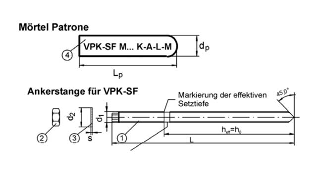 Ankerstange für VPK-SF