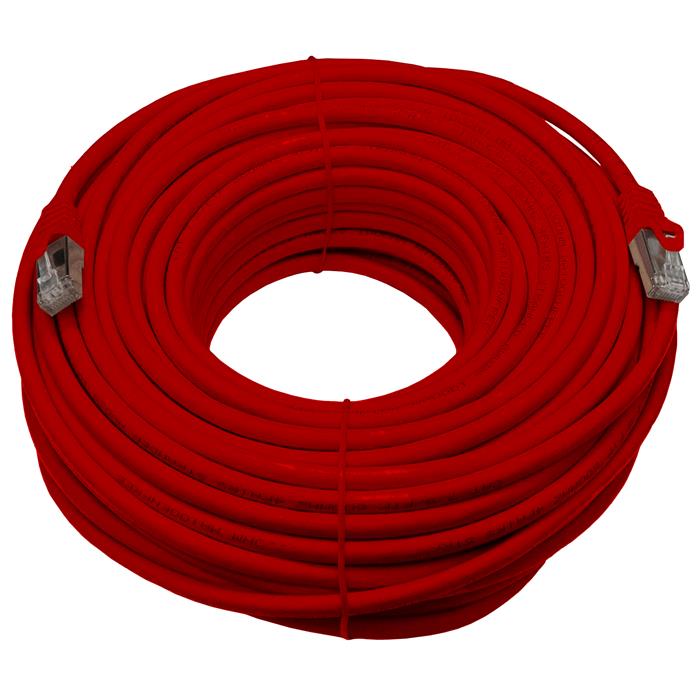 30m RJ-45 Network cable Patch cable CAT7 Red S/UTP Ethernet DSL LAN CAT.7