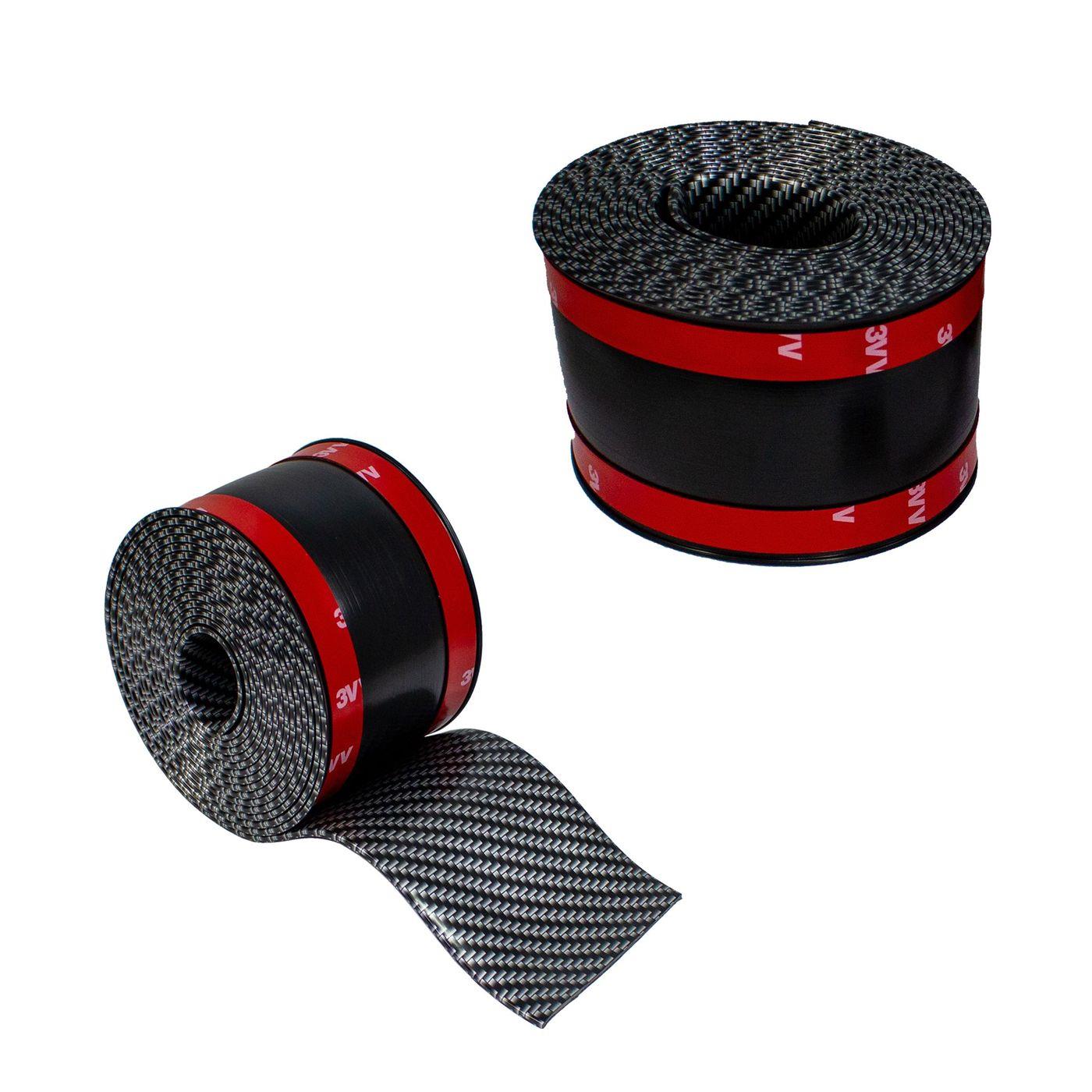 5cm x 3m Car Carbon Protective strip Edge protection Entry bar 3D effect Rubber