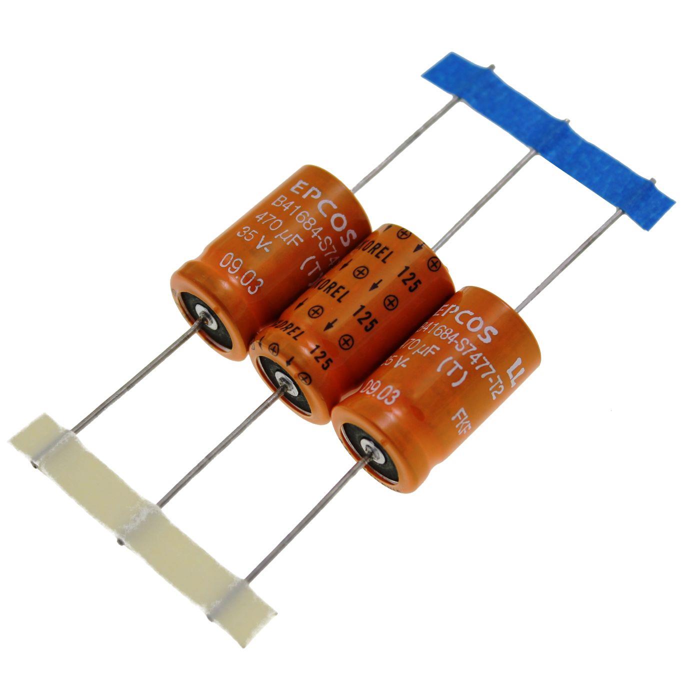 Electrolytic capacitor Axially 470µF 35V 125°C B41684S7477T002 470uF