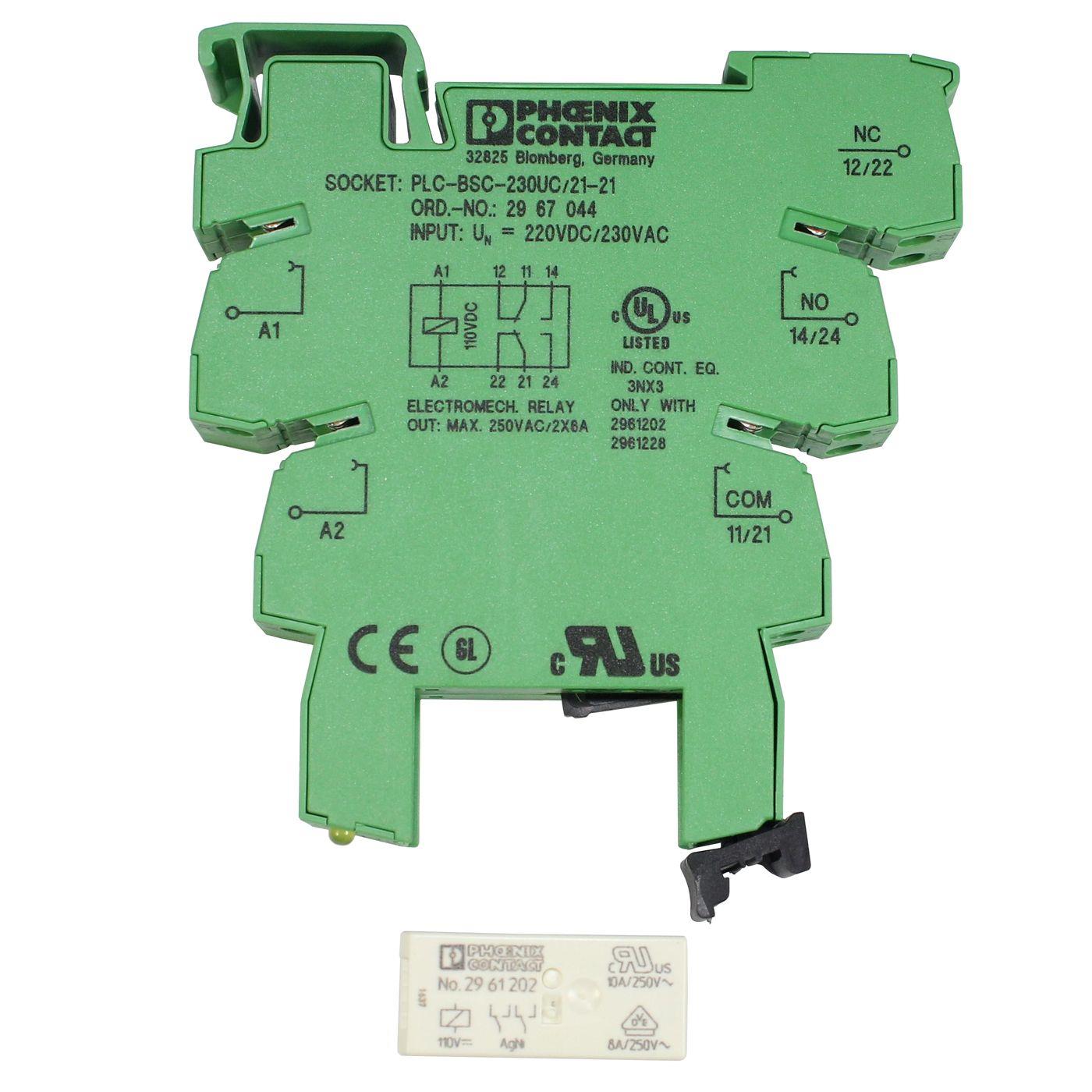 Load Relay MECHAN PLC-BSC-230UC/21-21 Phoenix Contact PLC-BSC-230UC/21-21