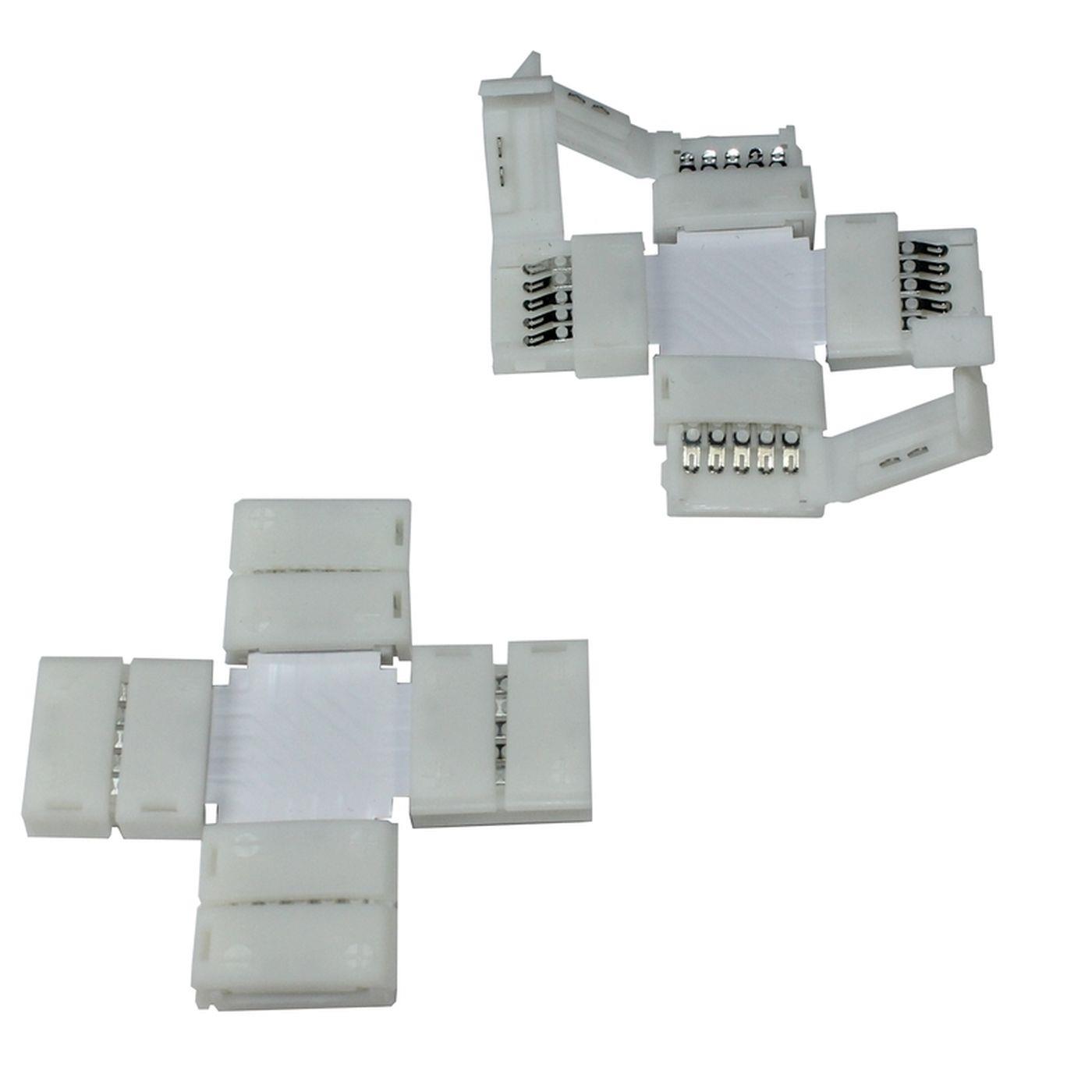 RGBW LED Clip "+" Verbinder für 10mm RGBW LED Streifen 15x5mm