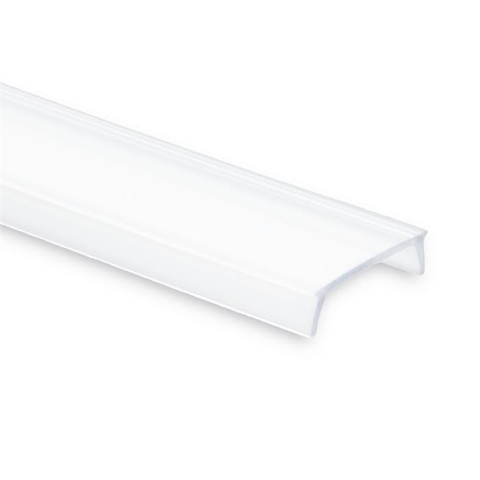 1m Cover C8 For profile PO17 PO18 12,9x4,3mm Plastic Opal satin finish