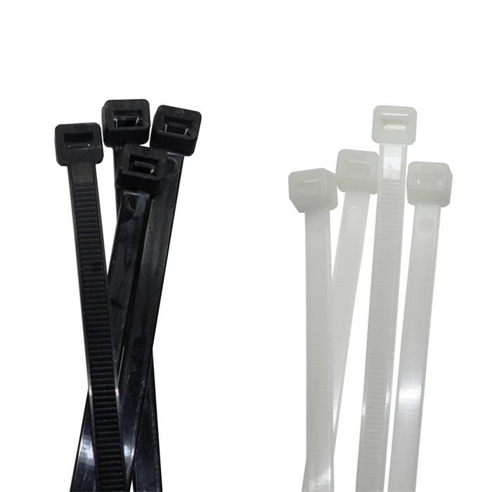 100x Cable tie 200 x 7,2mm White Natural 55kg PA6.6 Polyamide Industrial quality