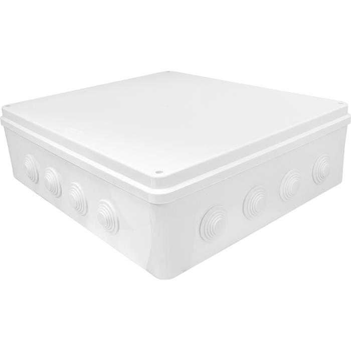 Verteilerdose IP65 400x350x120mm 15 Öffnungen Anschlussdose Weiß Klemmdose Verbindungsdose