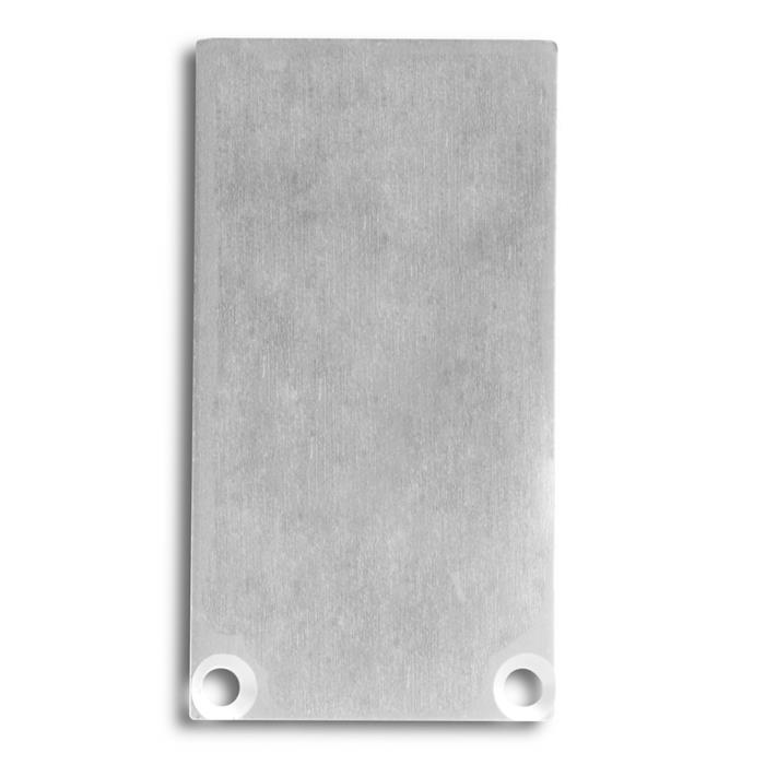 2x Endkappe E49 Aluminium für Profil PN6 mit Abdeckung C12 Silber