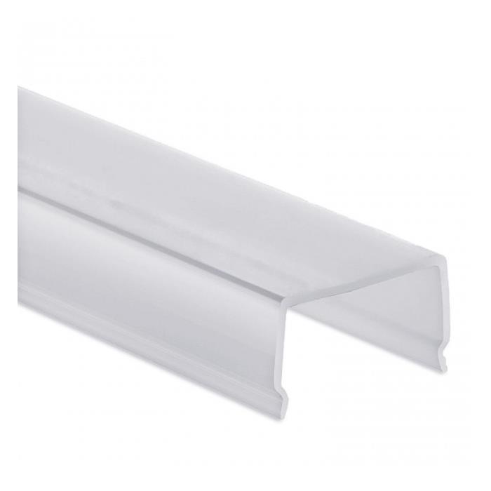 1m Cover C30 For profiles PN4 PN5 PN6 PN7 25x7mm Plastic Opal satin finish