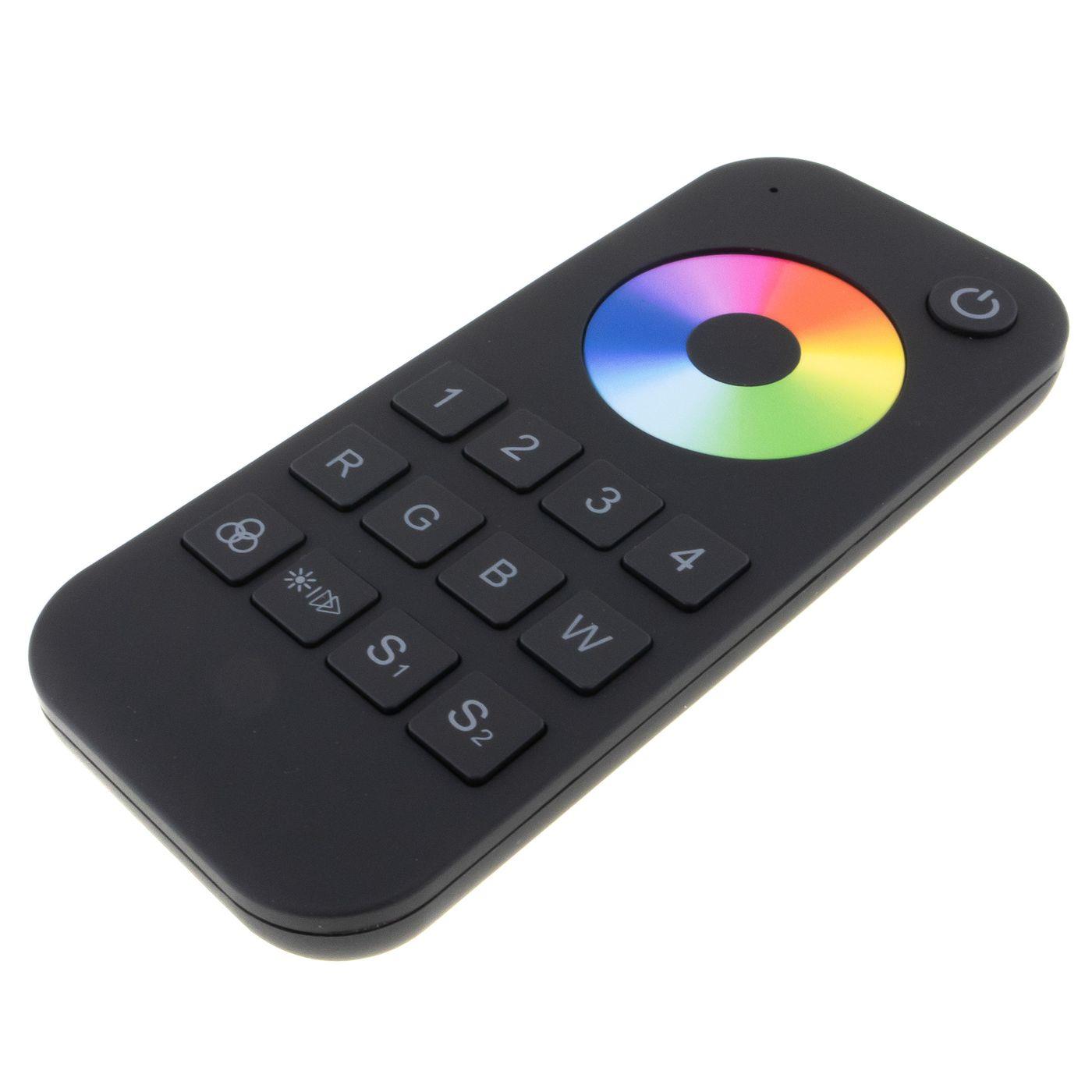 Elegance RGB RGBW LED 4-Zone Fernbedienung Touch schwarz für Farbwechsel Streifen 4-Pin + 5-Pin