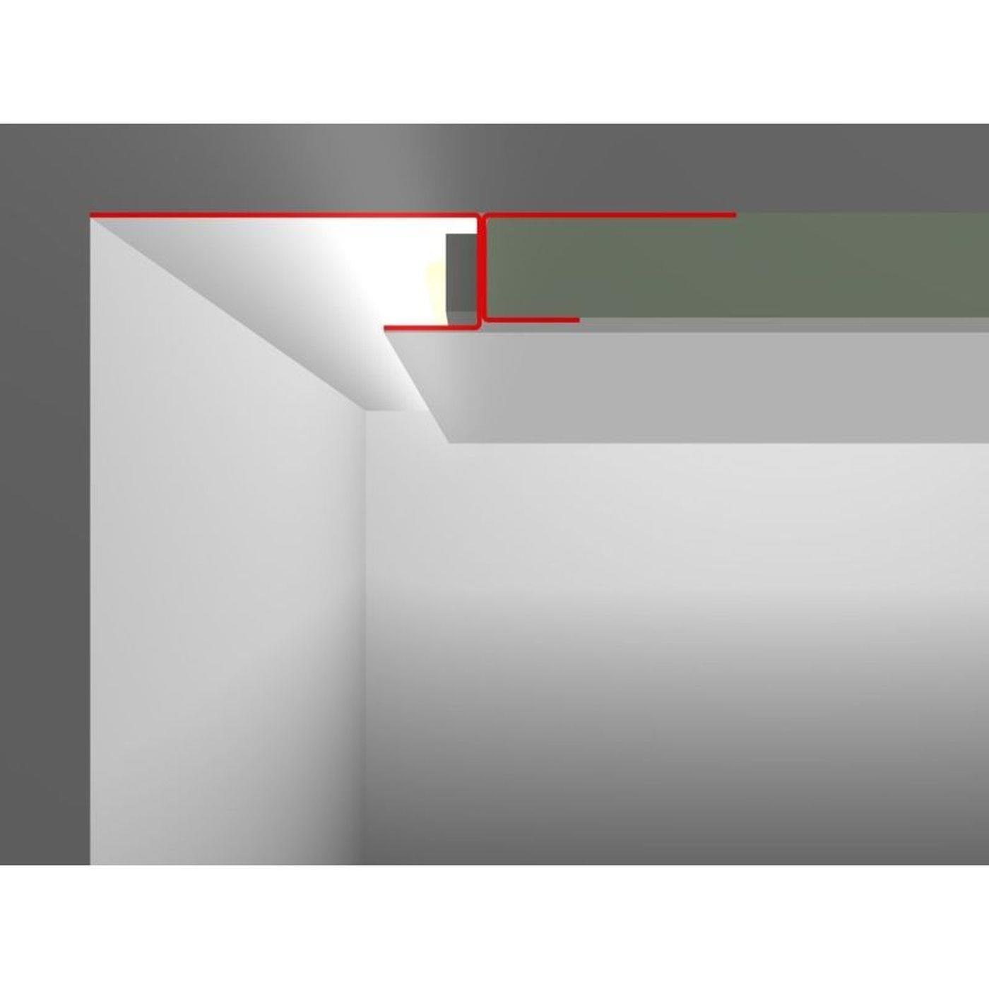 2m LED Trockenbauprofil SNL 80mm Sichtschenkel für Gipskartonplatten Stahl Zinkblech