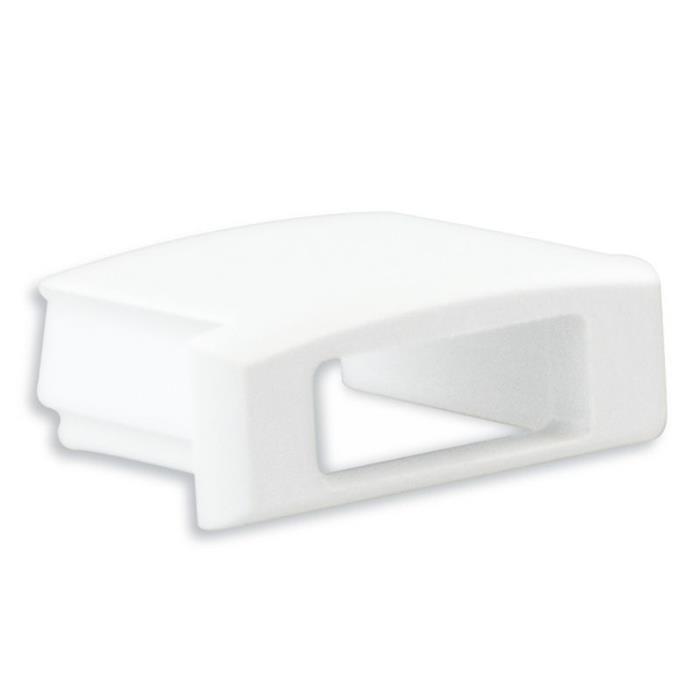 End cap with cable gland E2 Plastic For profile PL1 White