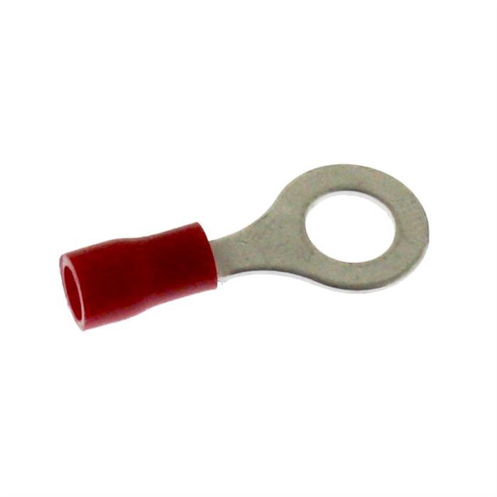 25x Ringkabelschuh teilisoliert 0,5-1,5mm² Lochdurchmesser M6 Rot Ringzunge Kupfer verzinnt