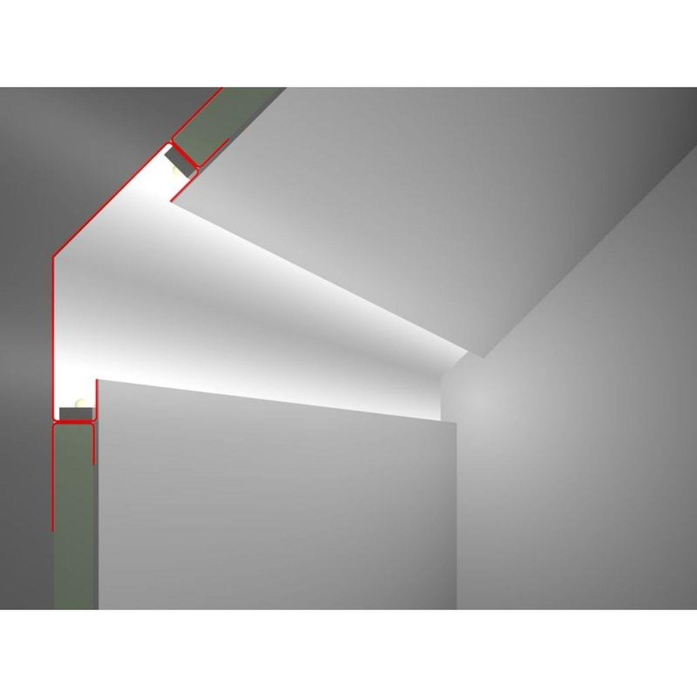 2m LED Drywall profile SNL 40mm Viewing leg for Plasterboard Steel Zinc sheet