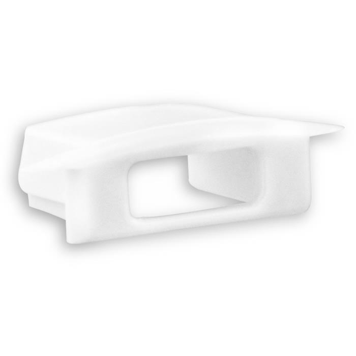 End cap with cable gland E26 Plastic For profile PL8 White