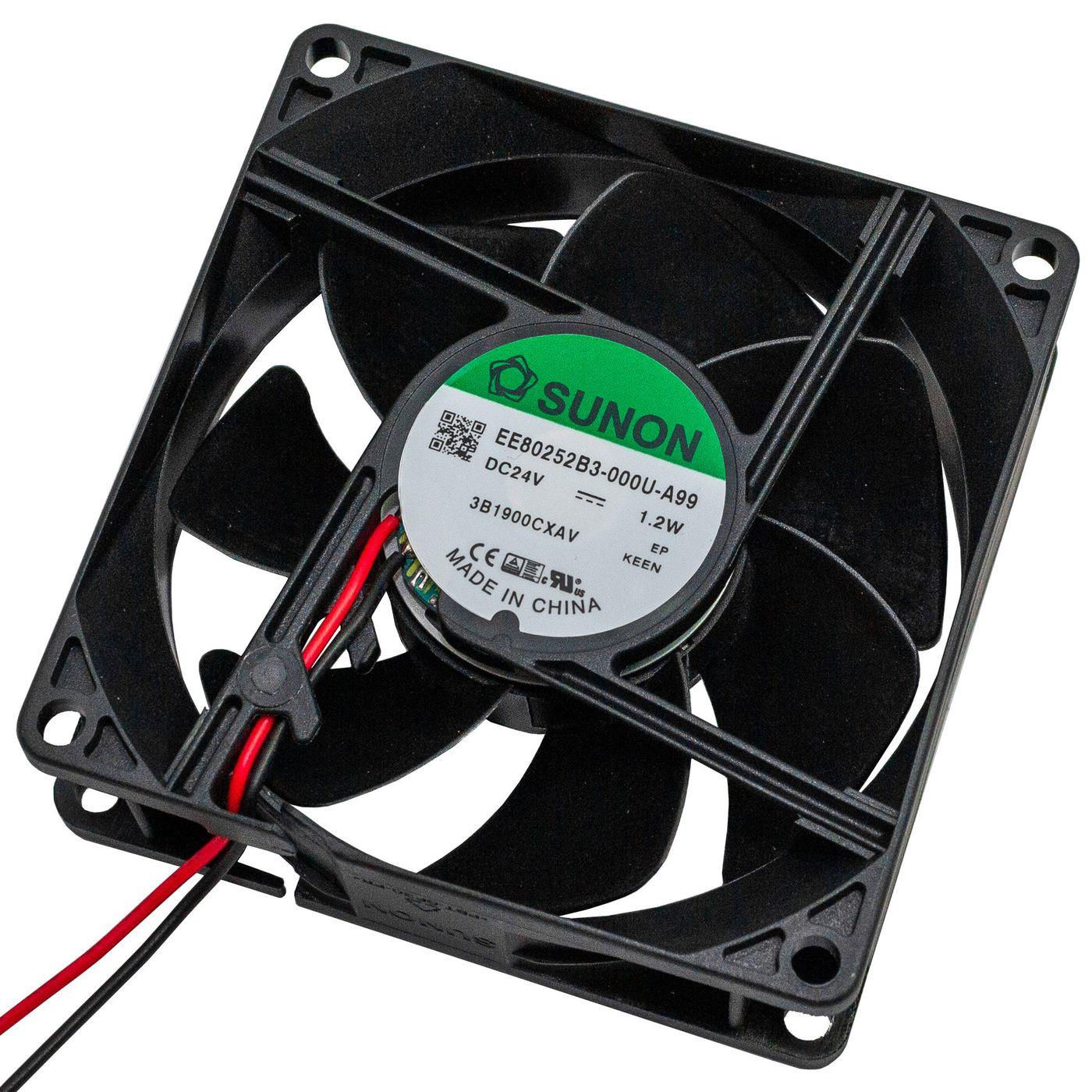Lüfter 24V DC 1,2W 80x80x25mm 56m³/h 2600U/Min 56m³/h Sunon EE80252B3-A99