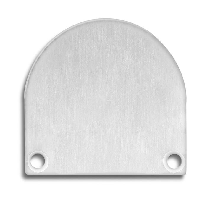 2x End cap E46 Aluminium For profiles PN4 PN5 with Cover C13 Silver