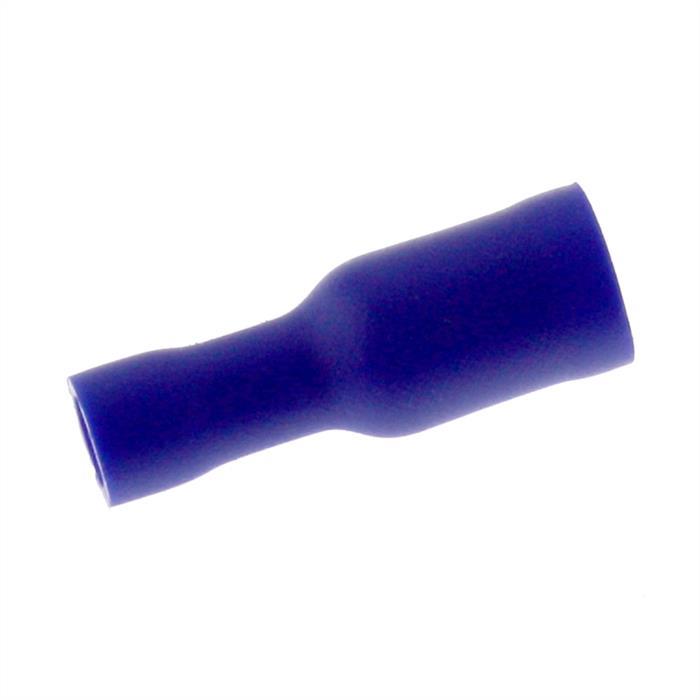 25x Round plug-in sleeve partially insulated 1,5-2,5mm² Pin diameter 5mm Blue for round plugs Brass tinned