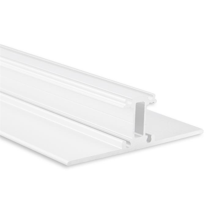 2m LED profile PL13 White 70x21,3mm Aluminium Luminaire profile for 2x 12mm LED strips