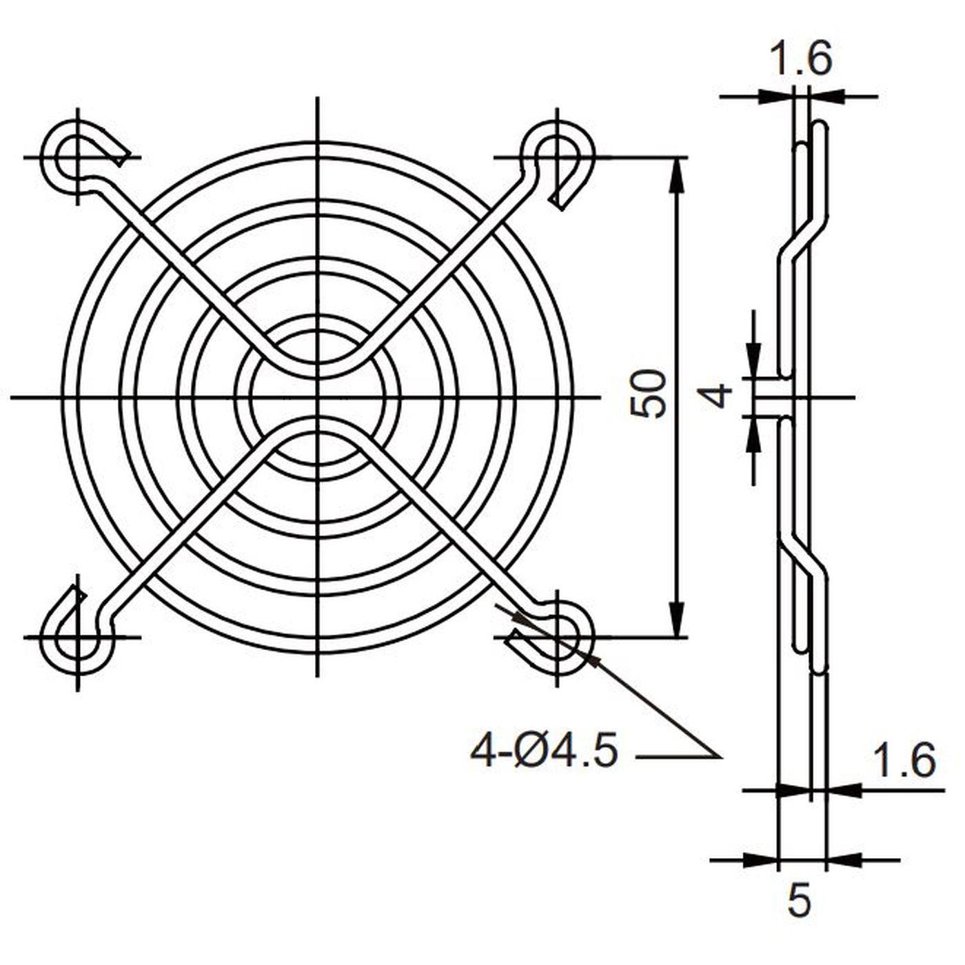 Fan grille 60x60mm for Axial fan 60x60x10mm 60x60x15mm 20mm 25mm